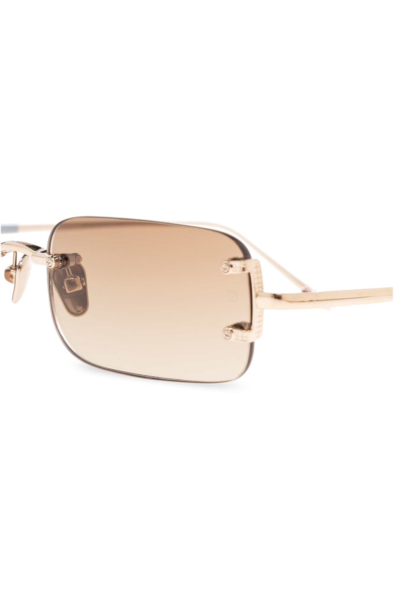 x Linda Farrow Andre rectangular sunglasses in black - The